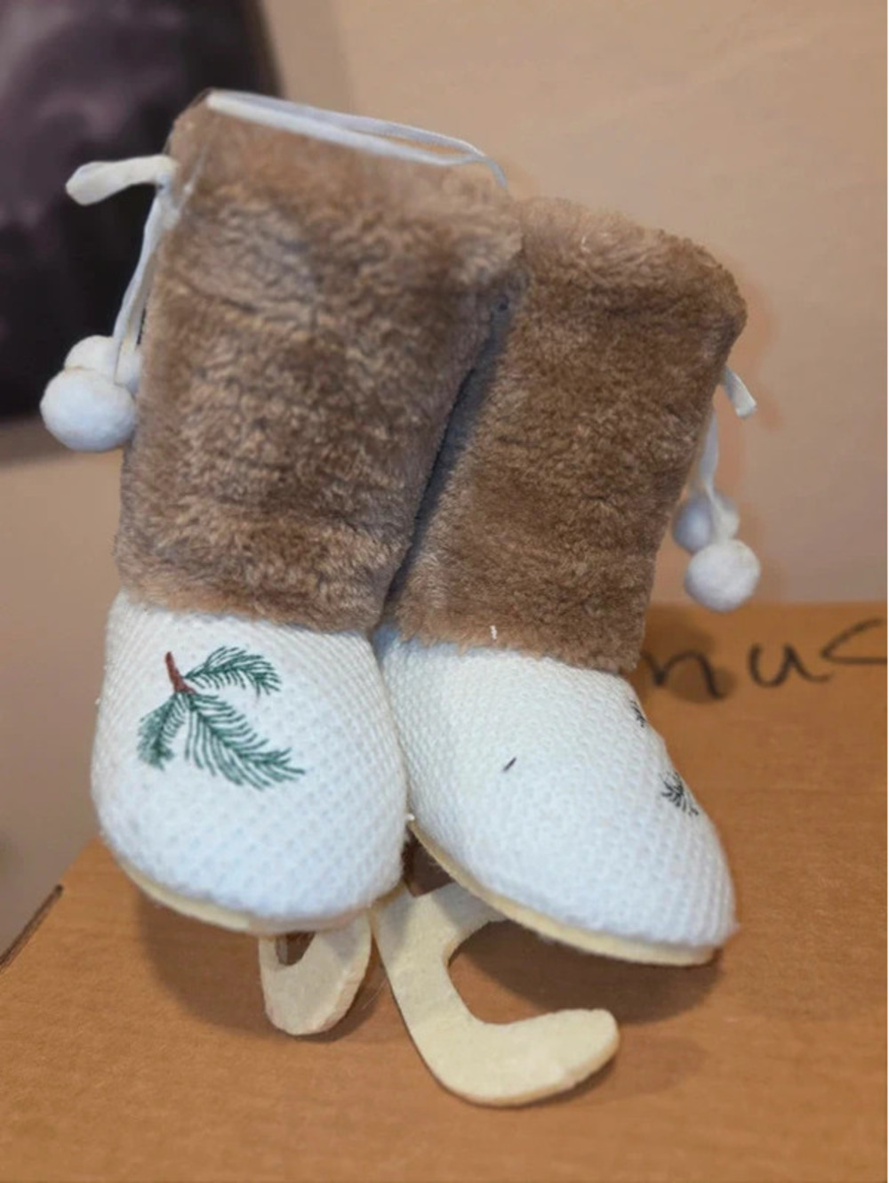 St nicholas for ice skates christmas ornament